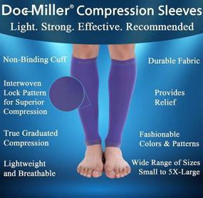 img 2 attached to 🦵 Doc Miller Calf Compression Sleeve - 1 Pair, 30-40 mmHg for Venous Insufficiency, Surgery Recovery, Shin Splints, Varicose Veins Support