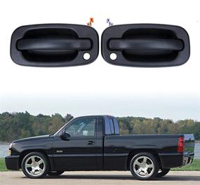 img 3 attached to 🚪 ONER Pair of Black Exterior Door Handles for Chevy Silverado, GMC Sierra, Cadillac Escalade – Fits 1999-2007 Silverado & Sierra, 2002-2006 Escalade – Replaces OEM# 15034985, 15034986