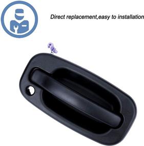img 2 attached to 🚪 ONER Pair of Black Exterior Door Handles for Chevy Silverado, GMC Sierra, Cadillac Escalade – Fits 1999-2007 Silverado & Sierra, 2002-2006 Escalade – Replaces OEM# 15034985, 15034986