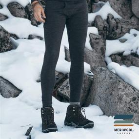 img 1 attached to Stay Warm and Cozy: MERIWOOL Men's Base Layer 100% Merino Wool Heavyweight 400g Thermal Pants