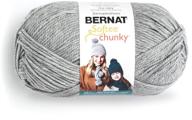 🧶 bernat big ball chunky solid yarn (grey) - 14oz, super bulky 6 gauge, 100% acrylic - machine wash & dry | high-quality, big-sized knitting yarn logo