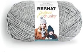 img 4 attached to 🧶 Bernat Big Ball Chunky Solid Yarn (Grey) - 14oz, Super Bulky 6 Gauge, 100% Acrylic - Machine Wash & Dry | High-Quality, Big-Sized Knitting Yarn
