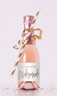 bridesmaid proposal champagne bottle labels logo