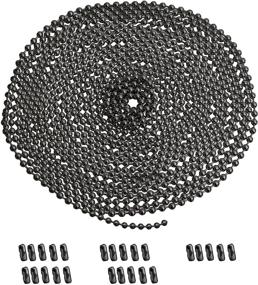 img 4 attached to Enhance your Fan's Reach with YeeBeny 192 Inch Fan Pull Chain Extension - Includes 25 Metal Connectors for Easy Installation - Premium Stainless Steel Bead Chain (3.2mm Diameter) - Stylish Dark Gray Finish