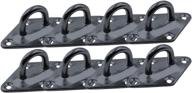 🔗 branded boards heavy duty m6 ceiling hook diamond pad eye plate, 304 stainless steel and black zinc galvanized steel corrosion resistant, pack of 8 (black, m6) logo