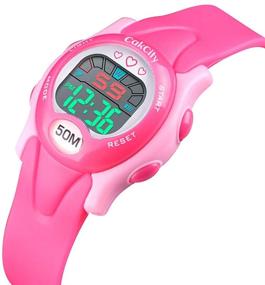 img 3 attached to 🕒 CakCity Kids Watch Digital Waterproof for Girls and Boys - Cute LED Watches with Luminous Alarm Stopwatch Wrist Watch for Little Children Aged 3-10 Years