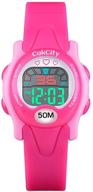 🕒 cakcity kids watch digital waterproof for girls and boys - cute led watches with luminous alarm stopwatch wrist watch for little children aged 3-10 years logo