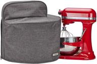 🧺 homest stand mixer dust cover - grey, compatible with kitchenaid bowl lift 5-8 quart, includes convenient pockets logo
