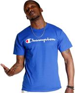 champion classic jersey script t shirt: stylish men's clothing in t-shirts & tanks logo