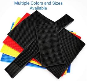 img 3 attached to 🍹 IMIYOKU Bar Mat Set: Premium Rubber Spill Mat for Cocktail Bartending, Coffee Bars, or Countertops - Glass Drying Mat Included - BLACK (18"x12" + 23"x3" + 12"x6")