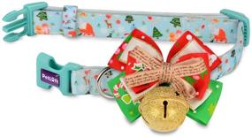 img 3 attached to 🎄 Adorn Your Pet in Holiday Cheer with PETLOFT Personalized Christmas Style Dog Collar featuring an Attachable Bow Tie and Jingle Bell for Cats, Dogs, and Kittens