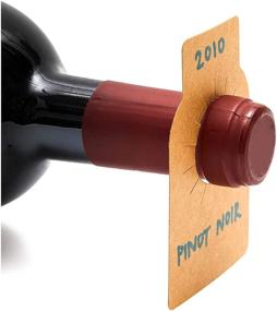 img 3 attached to 🍷 Enhance Your Wine Cellar Organization with Kraft Wine Bottle Label Tags 300 Pack (3.5 x 2.25)