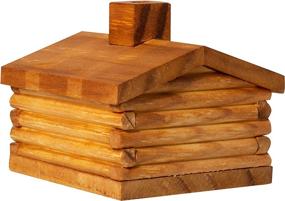 img 1 attached to 🏡 Cedar Aroma at its Finest: Discover the Medium Log Cabin Cedar Incense Burner with 10 Cedar Cones!