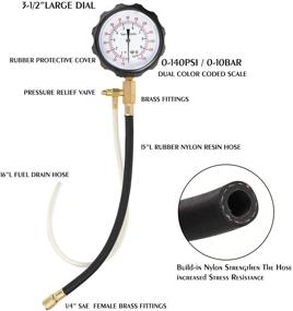 img 1 attached to 🔧 Solimeta Automotive Fuel Injection Pump Pressure Gauge: Reliable Gasoline Tester Kit, High Accuracy 0-140PSI/10 Bar