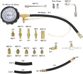 img 2 attached to 🔧 Solimeta Automotive Fuel Injection Pump Pressure Gauge: Reliable Gasoline Tester Kit, High Accuracy 0-140PSI/10 Bar