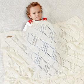 img 2 attached to 🧶 Cozy Mimixiong Knitted Cellular Blankets for Kids' Home Store: Ultimate Comfort and Style!