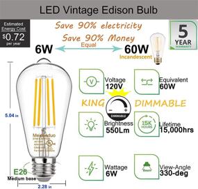 img 2 attached to 💡 Durable Eye-Friendly Dimmable Filament Bathroom Bulb: The Perfect Equivalence