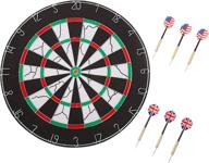 🎯 tg trademark games double-sided flocked dart board: regulation size tournament set with steel tip darts – indoor play 15-fd181 логотип