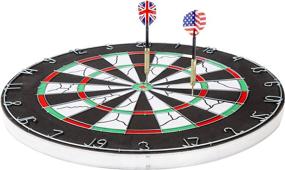 img 3 attached to 🎯 TG Trademark Games Double-Sided Flocked Dart Board: Regulation Size Tournament Set with Steel Tip Darts – Indoor Play 15-FD181