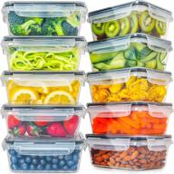 fullstar 10-pack food storage containers (30 oz), bpa-free plastic with lids, leak-proof and airtight reusable tupperware for meal prep, lunches, and kitchen organization storage логотип