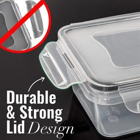 img 2 attached to Fullstar 10-Pack Food Storage Containers (30 oz), BPA-Free Plastic with Lids, Leak-proof and Airtight Reusable Tupperware for Meal Prep, Lunches, and Kitchen Organization Storage