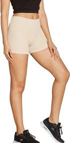 img 3 attached to 🩲 Super Stretch Seamless Ribbed Slip Shorts: Enhance Your Urban Look, Perfect for Dresses and Workouts