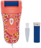 🌸 emjoi micro-pedi tornado electric callus remover in pink floral - enhance your foot care routine logo