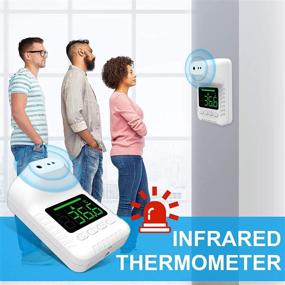 img 3 attached to 🌡️ Wall-Mounted Body Thermometer: Fast Non-Contact Infrared Scanner for Restaurants, Offices, School