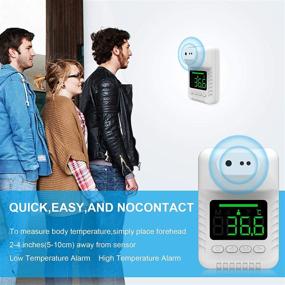 img 2 attached to 🌡️ Wall-Mounted Body Thermometer: Fast Non-Contact Infrared Scanner for Restaurants, Offices, School