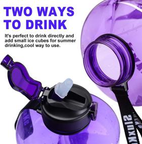 img 2 attached to SLUXKE 1 Gallon Water Bottle with Straw and Motivational Time Marker: Stay Hydrated with this Large 128OZ Silicone Straw Water Bottle for Fitness and Sports