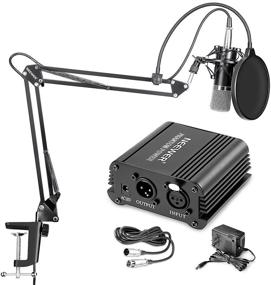 img 4 attached to 🎙️ Neewer NW-700 Pro Condenser Mic & NW-35 Boom Arm Stand Set with XLR Cable, Mounting Clamp & NW-3 Pop Filter, 48V Phantom Power Supply Kit