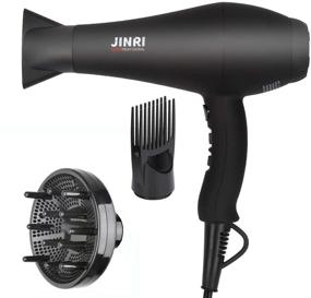 img 4 attached to 💨 Hair Dryer 1875W with Negative Ionic Technology, Fast Drying, Low Noise, Salon Hair Dryers with Diffuser, Concentrator, Styling Pik, 2 Speeds, and 3 Heat Settings