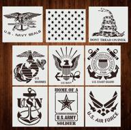 reusable 9-style plastic military stencil template – ideal for diy drawing, painting, and crafts on plastic, wood, walls, and more! logo