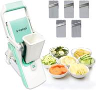 🥔 adjustable mandoline vegetable chopper & food slicer with safe container - 5-in-1 kitchen cutter for cooking, perfect for potato, onion, and french fry slicing logo