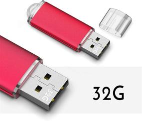 img 1 attached to 💽 Имфомиус 32 ГБ Металлический USB 2.0 флеш-накопитель 5 штук - Быстрые накопители с светодиодным подсветкой - Набор из нескольких цветов - для компьютеров и хранения данных