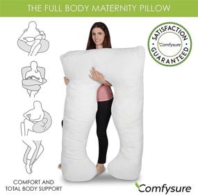 img 3 attached to Enhance Your Pregnancy Comfort with COMFYSURE 59" U Shaped Pregnancy Pillow