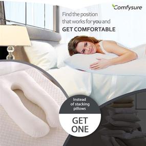 img 2 attached to Enhance Your Pregnancy Comfort with COMFYSURE 59" U Shaped Pregnancy Pillow