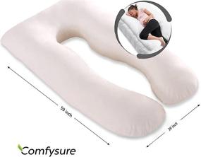 img 1 attached to Enhance Your Pregnancy Comfort with COMFYSURE 59" U Shaped Pregnancy Pillow