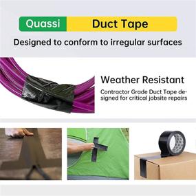 img 2 attached to 🔥 QUASSI Duct Tape Blackout: Strong, Flexible & Leak-Proof Repair Tape - 3 Packs, 1.88 Inch x 20 Yard, Black