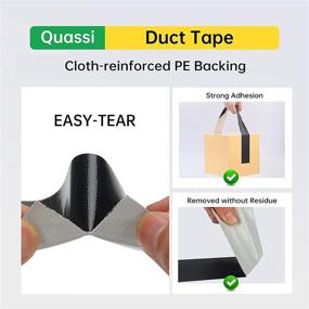 img 1 attached to 🔥 QUASSI Duct Tape Blackout: Strong, Flexible & Leak-Proof Repair Tape - 3 Packs, 1.88 Inch x 20 Yard, Black