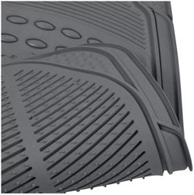 img 2 attached to 🚗 All Weather Heavy Duty Rubber Floor Mat Set Front Universal Automotive 25"x16.5" (Gray) for Maximum C.P.R. Performance