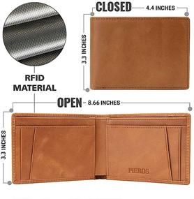 img 3 attached to PIEROS Wallets Genuine Leather Signature