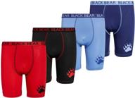 active boys' clothing: black bear performance compression dry fit logo
