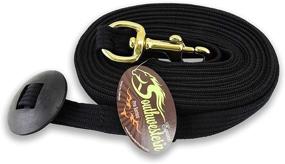 img 1 attached to 🐴 High-Quality 24' Flat Cotton Web Lunge Line with Bolt Snap & Rubber Stop by Southwestern Equine