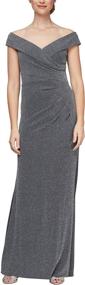 img 3 attached to Alex Evenings Womens Shoulder Gunmetal Women's Clothing in Dresses