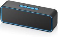🔊 sonkir портативная колонка bluetooth, беспроводная аудиосистема tws bluetooth 5.0 с трехмерным стерео-сабвуфером, встроенным аккумулятором 1500 мач, усиленным hi-fi басом, время работы 12 часов (синий). логотип