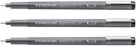 staedtler 0.5 mm pigment liner fineliner pens 🖊️ - pack of 3 for sketching, drawing, and drafting logo