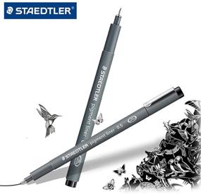 img 1 attached to Staedtler 0.5 mm Pigment Liner Fineliner Pens 🖊️ - Pack of 3 for Sketching, Drawing, and Drafting