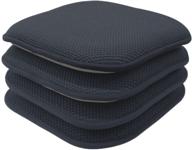 🪑 enhance comfort and style with goodgram 4 pack non slip ultra soft chenille honeycomb premium memory foam chair pads/cushions - assorted colors (charcoal gray) logo