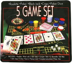 img 2 attached to 🎲 Ultimate Casino Game Set: Experience Roulette, Poker, Blackjack, Craps - with Chips, Mats, Dices, Cards!